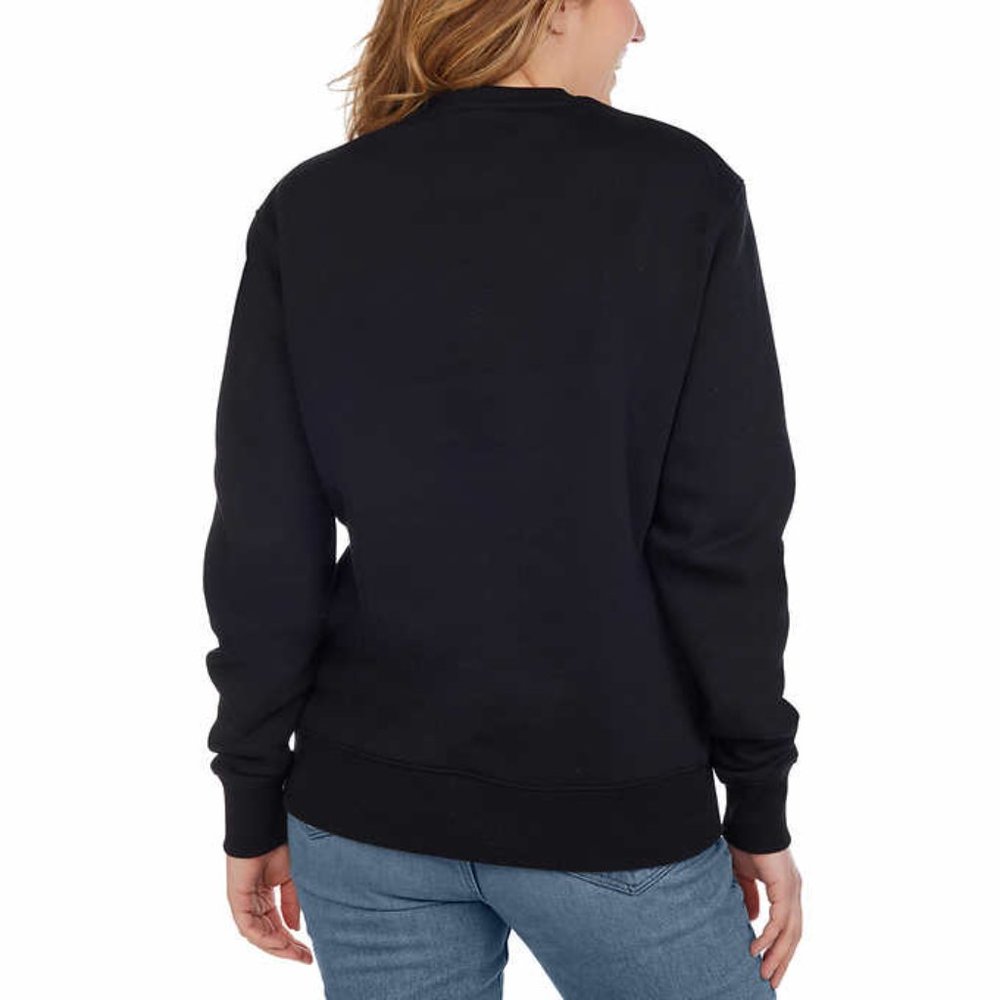 Costco Wholesale Black Unisex Embroidered Logo Fleece Crewneck Sweatshirt - Picture 8 of 8